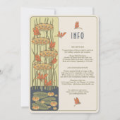 Info Kaart libellen Art Nouveau bruiloft (Voorkant)