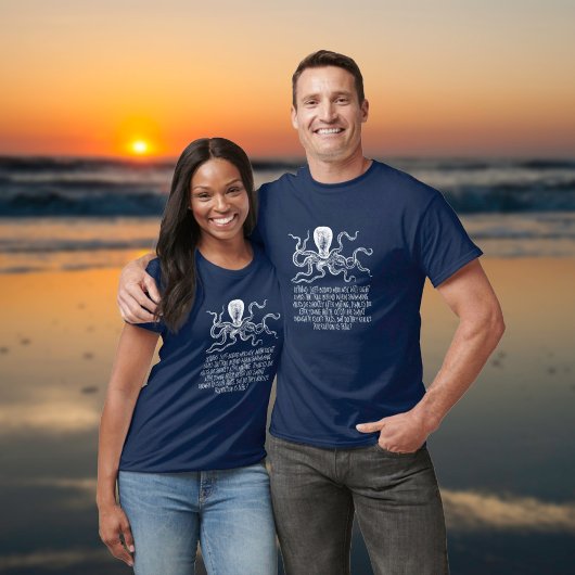 Info over illustratie en paring van octopus t-shirt