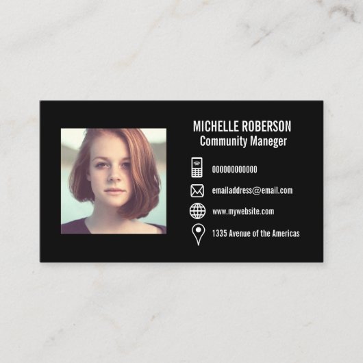 Info-pictogrammen QR-code logo of Visitekaartje af (Voorkant)