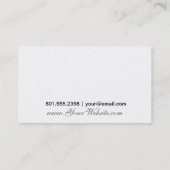 Info toevoegen, Luxury Silver Monogram Visitekaart Visitekaartje (Achterkant)