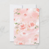 Info voor bruiloft en details Gold & Blush Kaart (Achterkant)