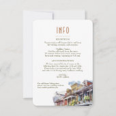 Info voor bruiloft en Details New Orleans Invita Kaart (Voorkant)