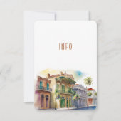 Info voor bruiloft en Details New Orleans Kaart (Achterkant)