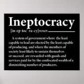 Infocratie definitie grappig poster (Voorkant)