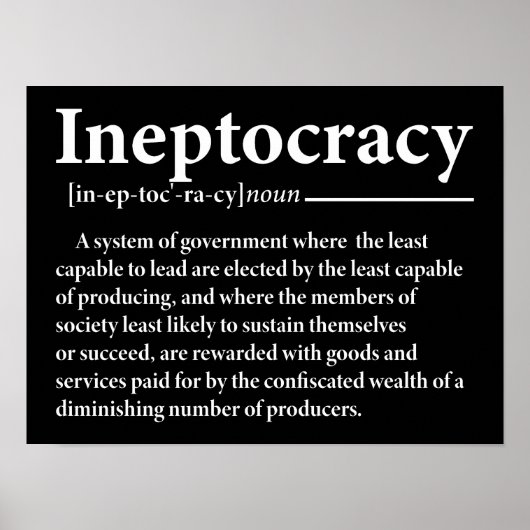 Infocratie definitie grappig poster (Voorkant)