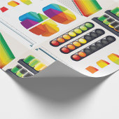 Infografische elementen en datavisualisatie cadeaupapier