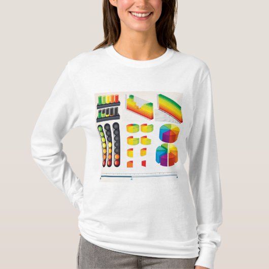 Infografische elementen en datavisualisatie t-shirt (Voorkant)