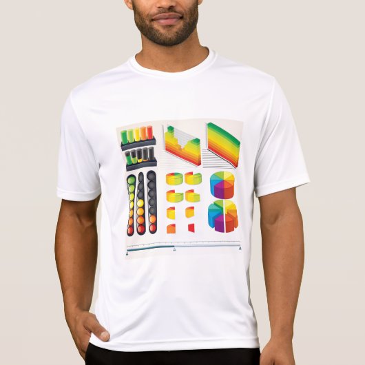 Infografische elementen en datavisualisatie t-shirt (Voorkant)