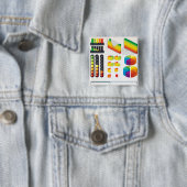 Infografische elementen en datavisualisatie vierkante button 5,1 cm (In situ)