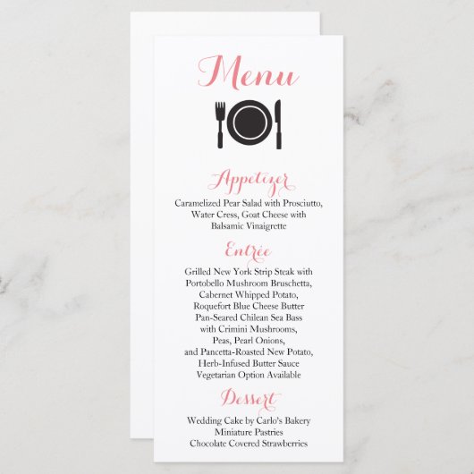 infografische menukaart (Voorkant / Achterkant)