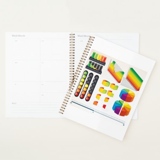Infographic-elementen en datavisualisatie planner (Display)