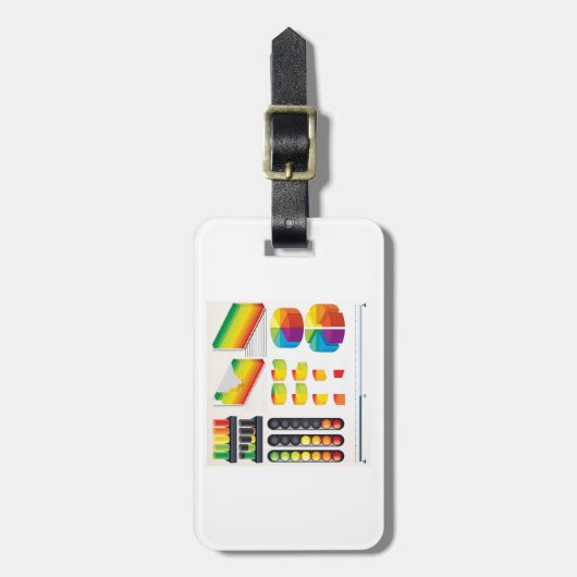 Infographic Elements and Data Visualization Bagagelabel (Voorkant verticaal)