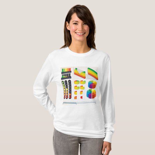 Infographic Elements and Data Visualization T-shirt (Voorkant volledig)