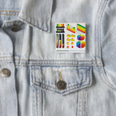 Infographic Elements and Data Visualization Vierkante Button 5,1 Cm (In situ)