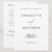 Infographic huwelijksceremonie minimalistisch groe (Voorkant / Achterkant)