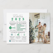 Infographic Kerstkaart met hoogtepunten van het ja (Voorkant)