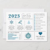 Infographic kerstkaart met hoogtepunten van het ja (Voorkant)