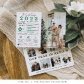 Infographic Kerstkaart met hoogtepunten van het ja