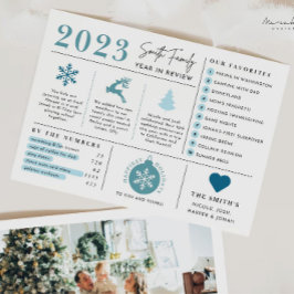 Infographic Kerstkaart met overzicht vakantiejaar
