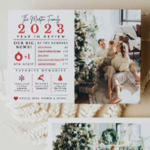 Infographic Kerstkaart met overzicht vakantiejaar