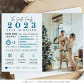 Infographic Kerstkaart met overzicht vakantiejaar