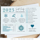 Infographic Kerstkaart met overzicht van het jaar