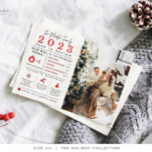 Infographic Kerstkaart met overzicht van het vakan