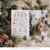 Infographic Kerstkaart met overzicht van het vakan