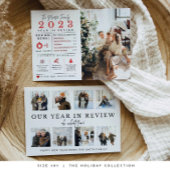 Infographic Kerstkaart met overzicht van het vakan