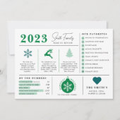 Infographic Kerstkaart Vakantie Jaaroverzicht (Voorkant)