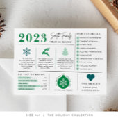 Infographic Kerstkaart Vakantie Jaaroverzicht