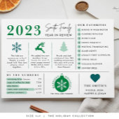 Infographic Kerstkaart Vakantie Jaaroverzicht