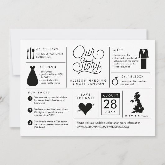 Infographic Save the Date Aankondiging Nederland (Voorkant)