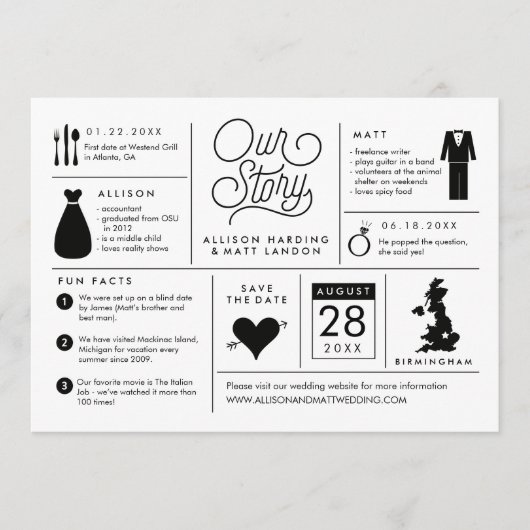 Infographic Save the Date Aankondiging Nederland (Voorkant)