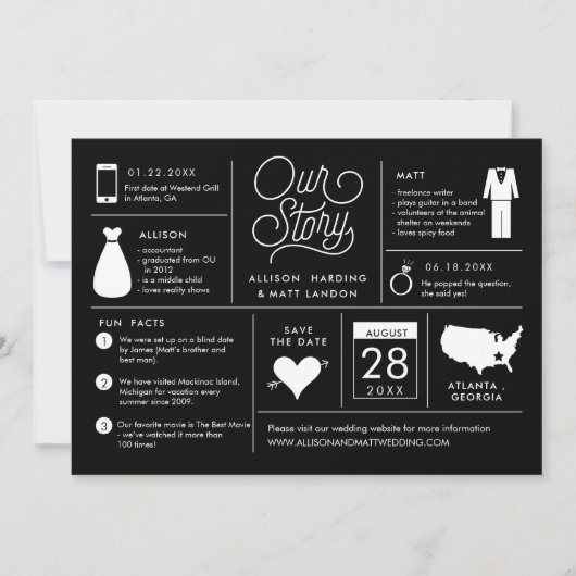 Infographic Save the Date Verloving Notice (Voorkant)