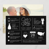 Infographic Save the Date Verloving Notice (Voorkant / Achterkant)