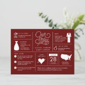 Infographic Save the Date Verloving Notice (Staand voorkant)