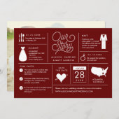 Infographic Save the Date Verloving Notice (Voorkant / Achterkant)