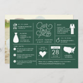 Infographic Save the Date Verloving Notice (Voorkant / Achterkant)