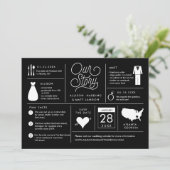 Infographic Save the Date Verloving Notice (Staand voorkant)