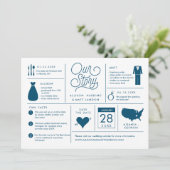 Infographic Save the Date Verloving Notice (Staand voorkant)