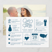 Infographic Save the Date Verloving Notice (Voorkant / Achterkant)