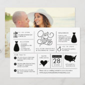 Infographic Save the Date Verloving Notice (Voorkant / Achterkant)