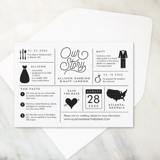 Infographic Save the Date Verloving Notice