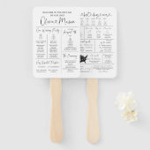 Infographic Trouwprogramma Hand Fan Handwaaier (Voorkant en achterkant)