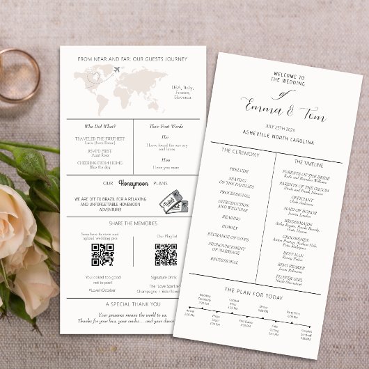 Infographic Trouwprogramma Tijdlijn Modern