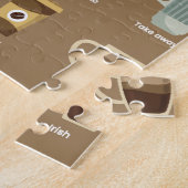 Infographic van koffiesoorten legpuzzel (Zijkant)