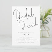 Informal Script Vrijgezellenfeest Brunch Kaart (Staand voorkant)