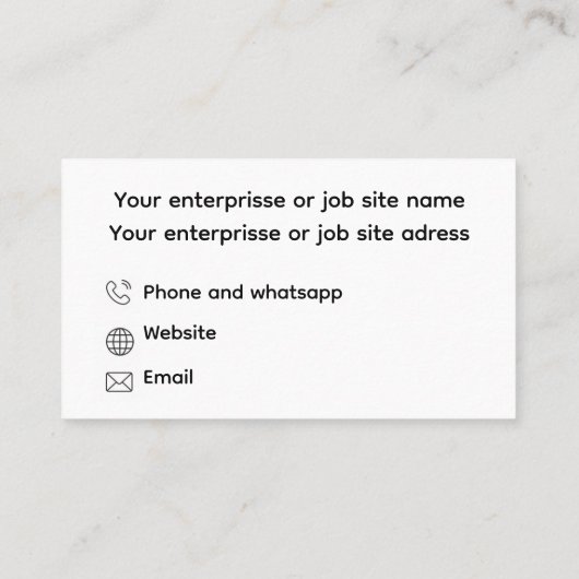 Informatic Visitekaartje (Achterkant)