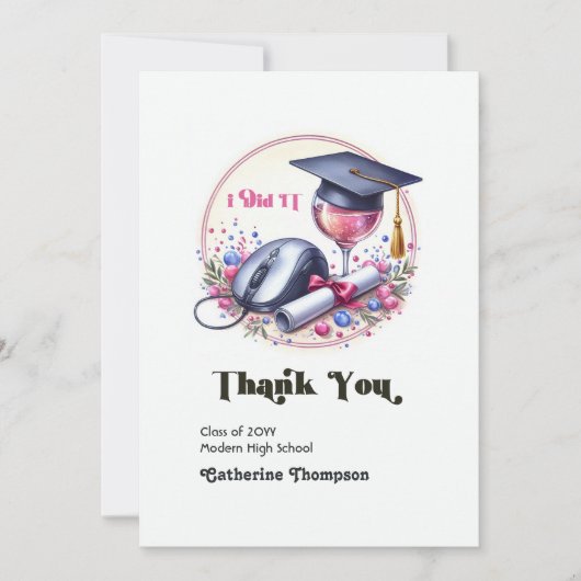 Informatica en informatietechnologie Afstuderen Bedankkaart (Voorkant)